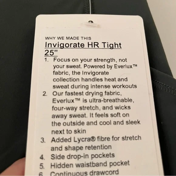 Lululemon | Invigorate HR Tight 25” Size 0 Leggings - Picture 2 of 13